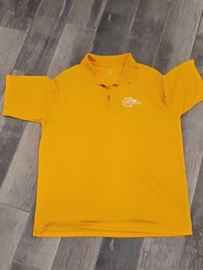 Men's Antigua Waste Mgt Open Polo Shirt in Bright Yellow
